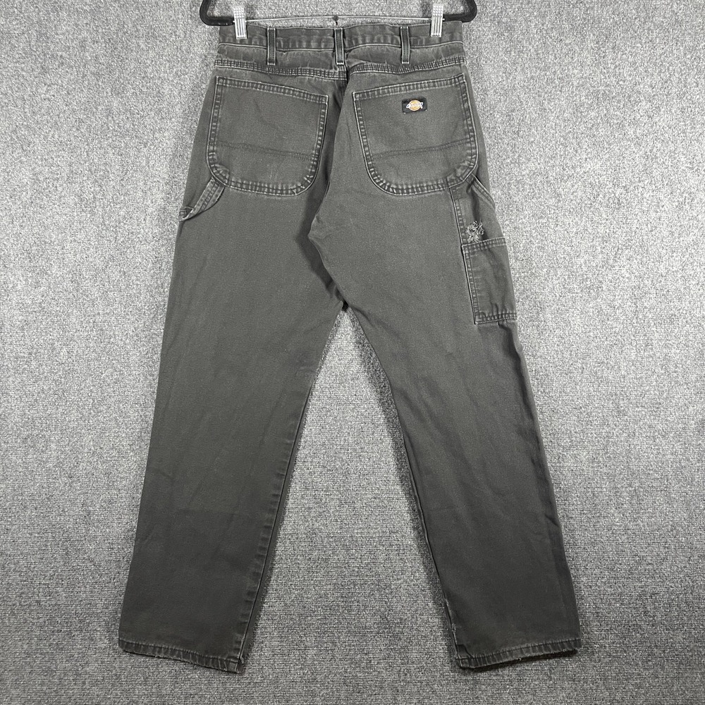 Dickies Carpenter Jeans 1939RBK Black Canvas Workwear Grunge Mens Size 32x32